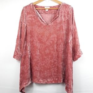 Sundance Silk Blend Velour Top Size Large